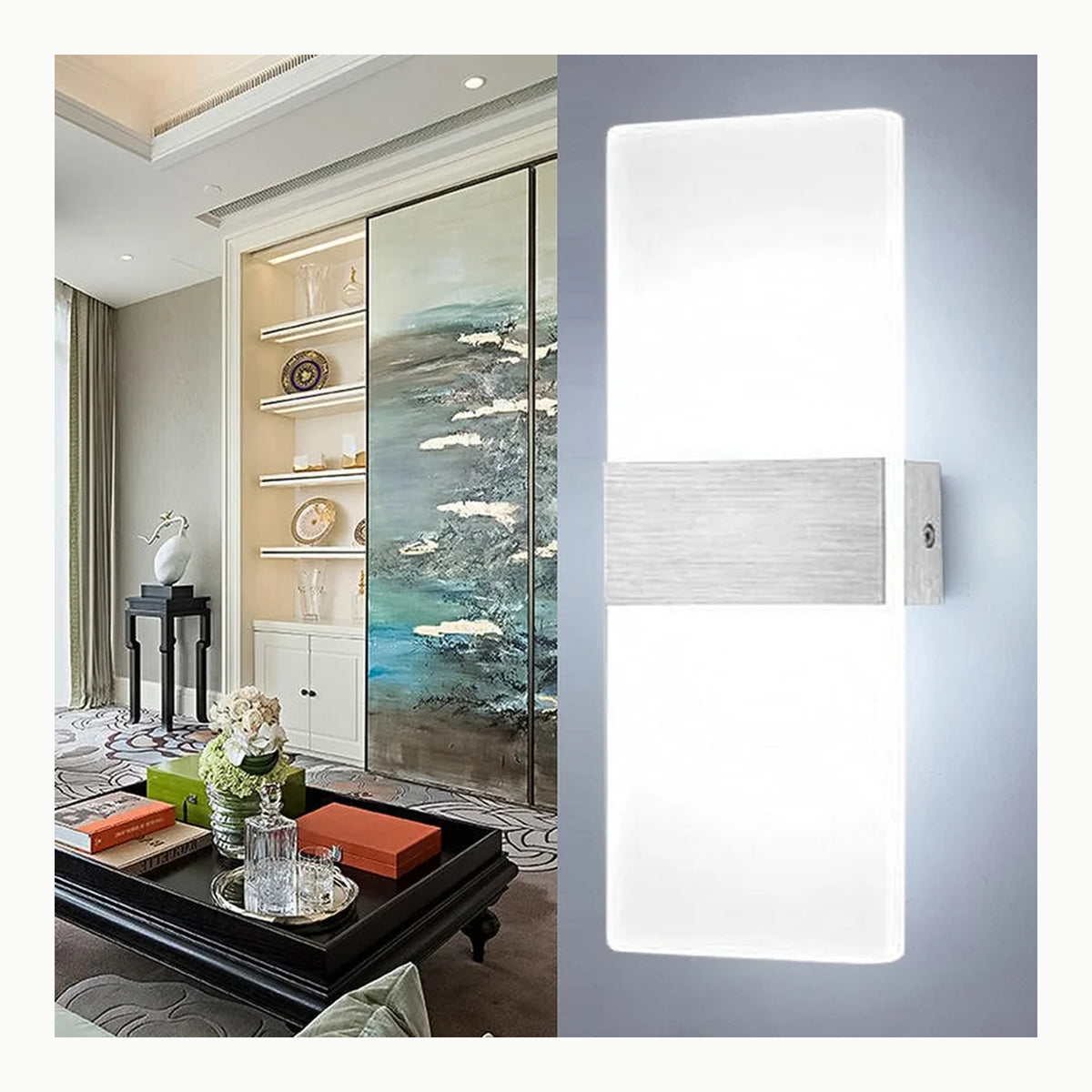 Aplique pared LED Doughelec Aplique pared Interior LED 6W Madera