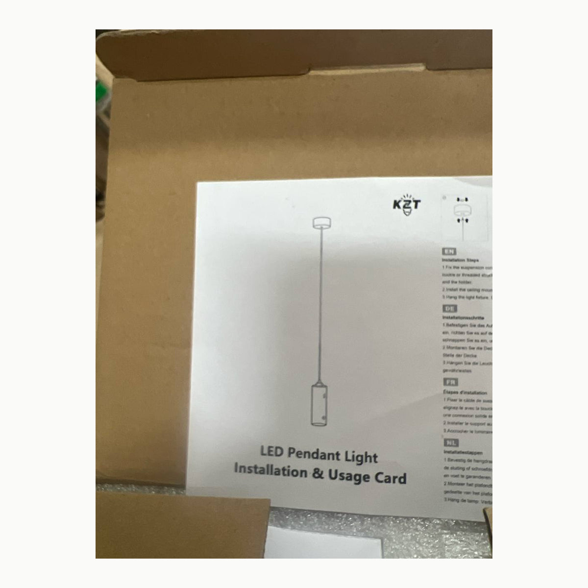 KZT 2 piezas de lámpara colgante LED recargable por batería con