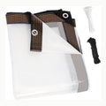 Neegaurd 1,5 x 2 m lona impermeable transparente con ojales, lona