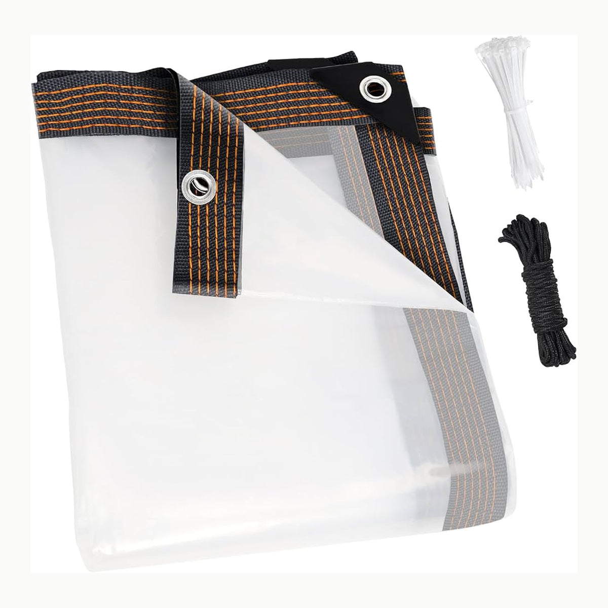Neegaurd 1,5 x 2 m lona impermeable transparente con ojales, lona