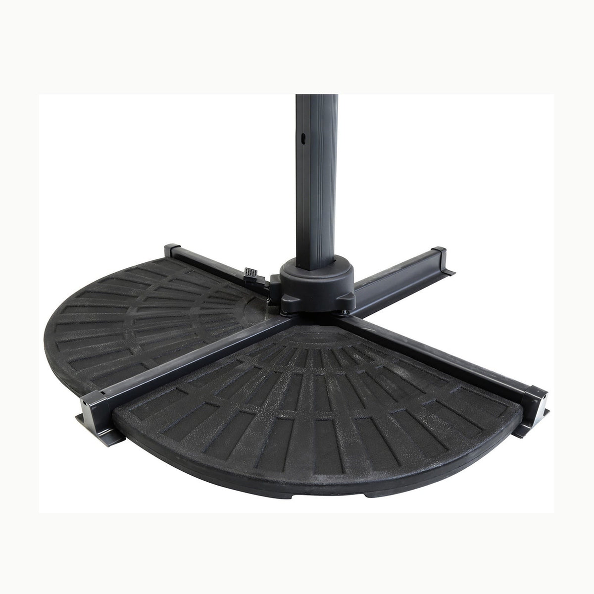 VOUNOT Sonnenschirmständer 4-teilig, Ampelschirmständer, Platten