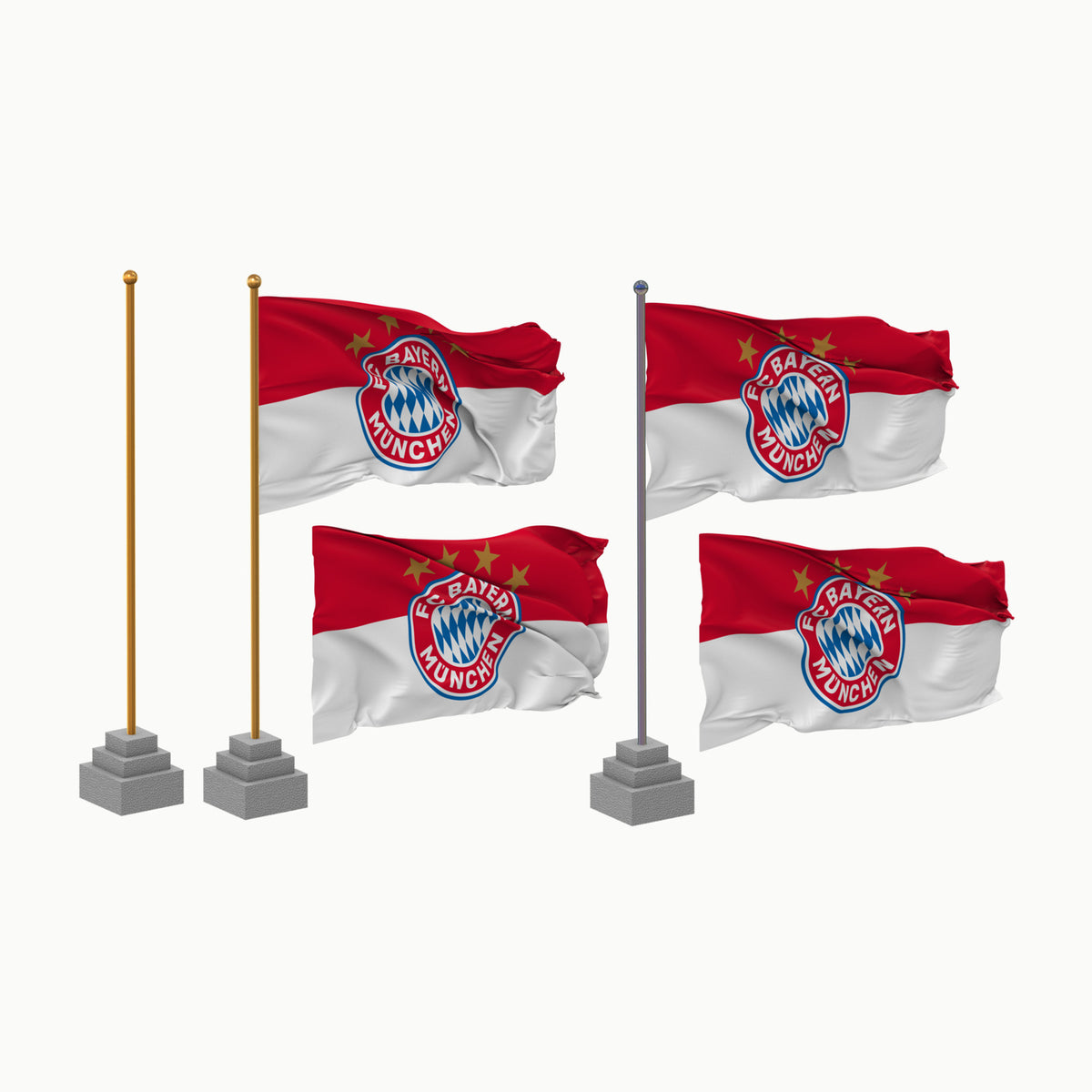 FC Bayern Bandera Original Ware Bandera 180 x 120 cm Diseño de Logo