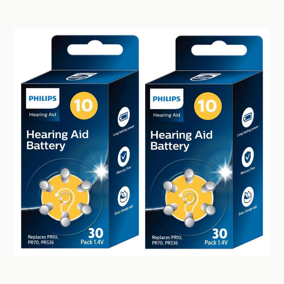 ZA10BX30/00 PHILIPS x60 Pilas 1.4V para Audífonos 10 \(Hearing Aid