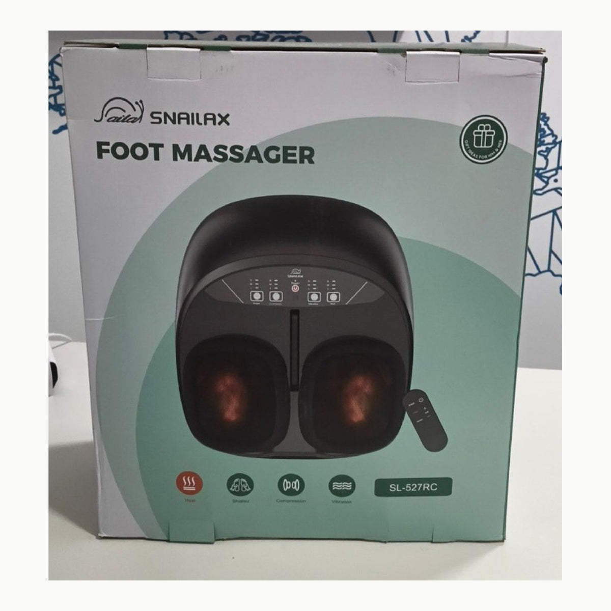 Snailax Masajeador de pies con calor, masajeador de pies Shiatsu con