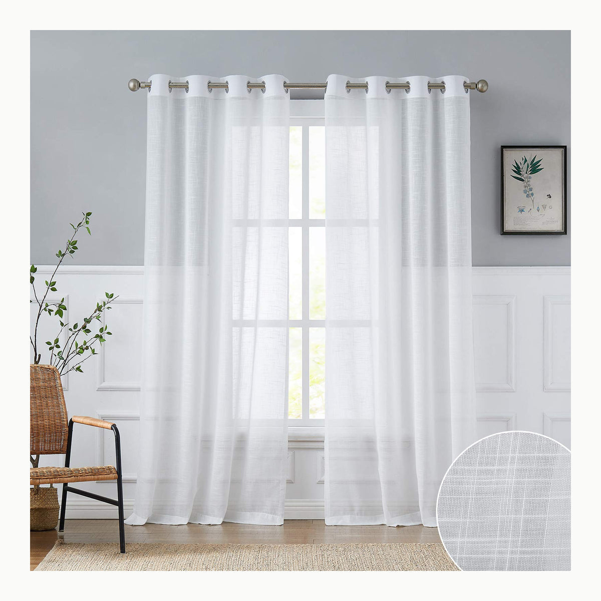 Vorhänge Transparent Leinen Melodieux Vorhänge Weiß Transparent Leinen