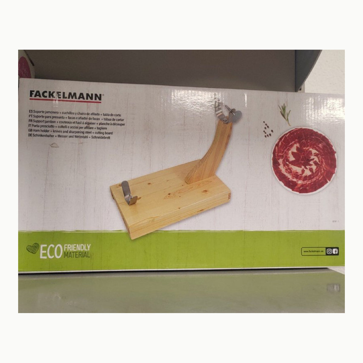 Fackelmann Soporte Jamonero con Cajón Extraíble con Cuchillo