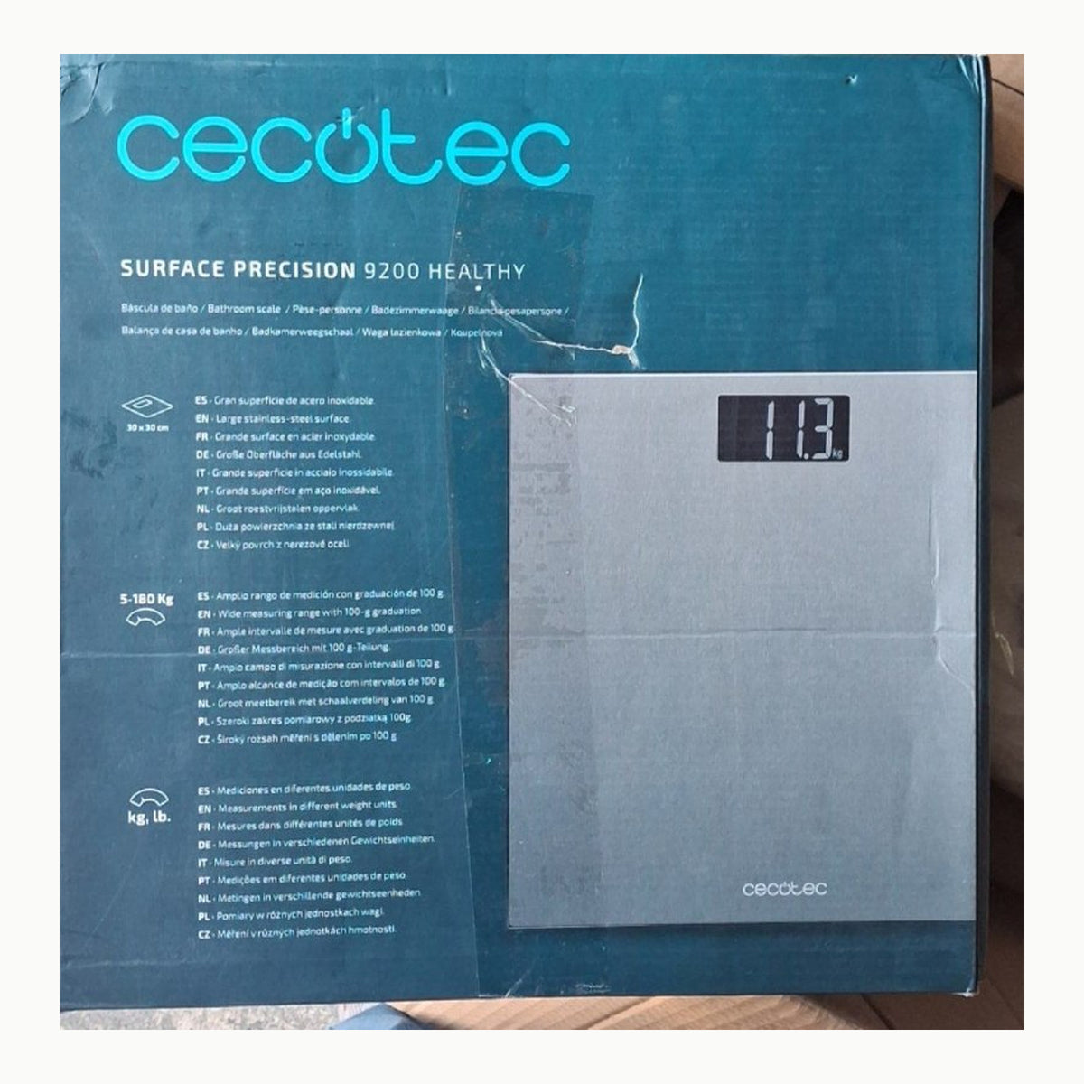 Báscula Digital 9400 Cecotec Báscula de Baño Digital Surface Precision