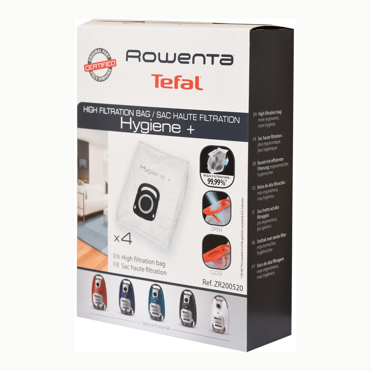 Rowenta Staubsaugerbeutel Hygiene +, automatisches Verschlusssystem
