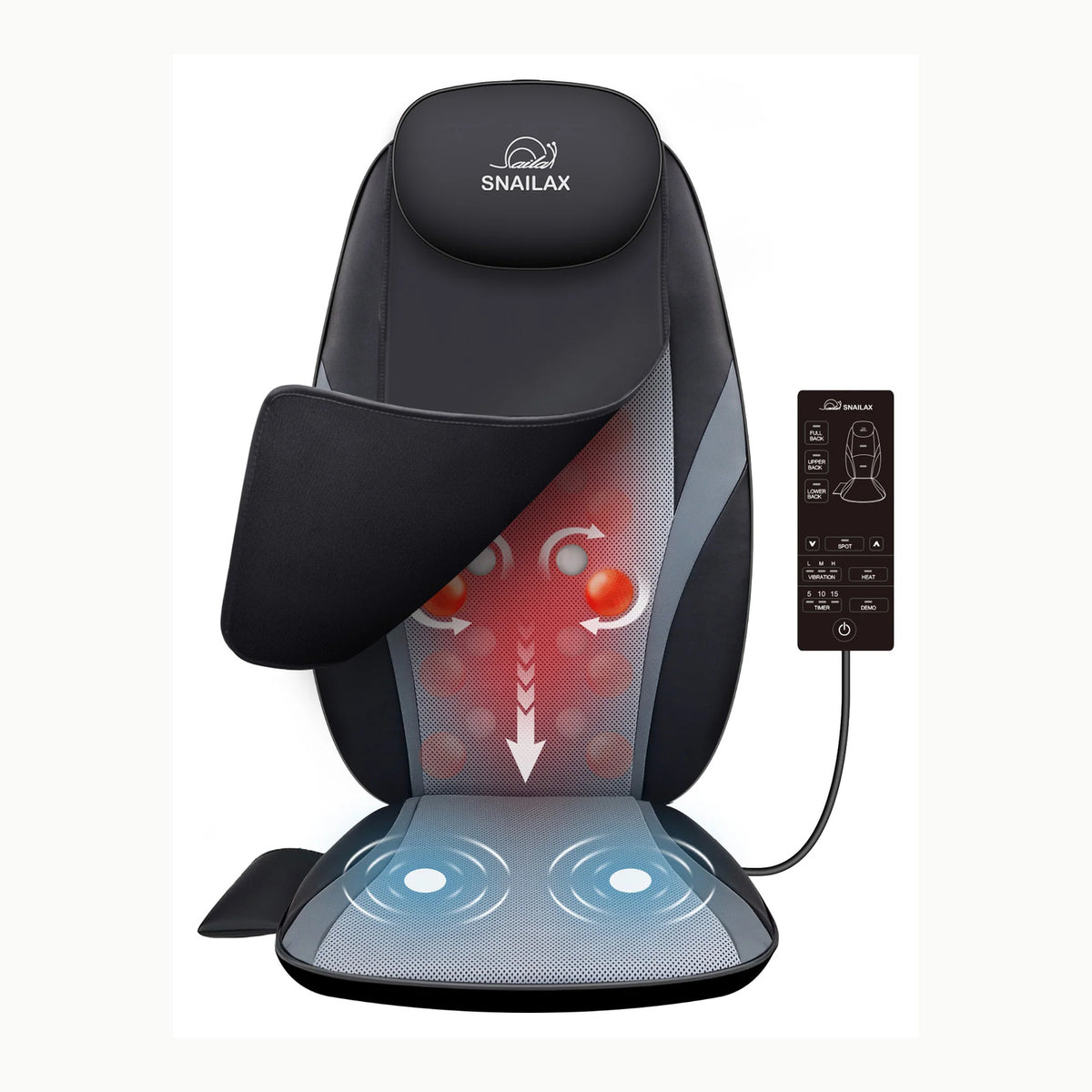 Snailax Massagesitzauflage, Shiatsu Massageauflage für Nacken und