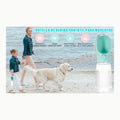 Botella Plegable VFANDV Botella de Agua para Mascotas, 180° Plegable