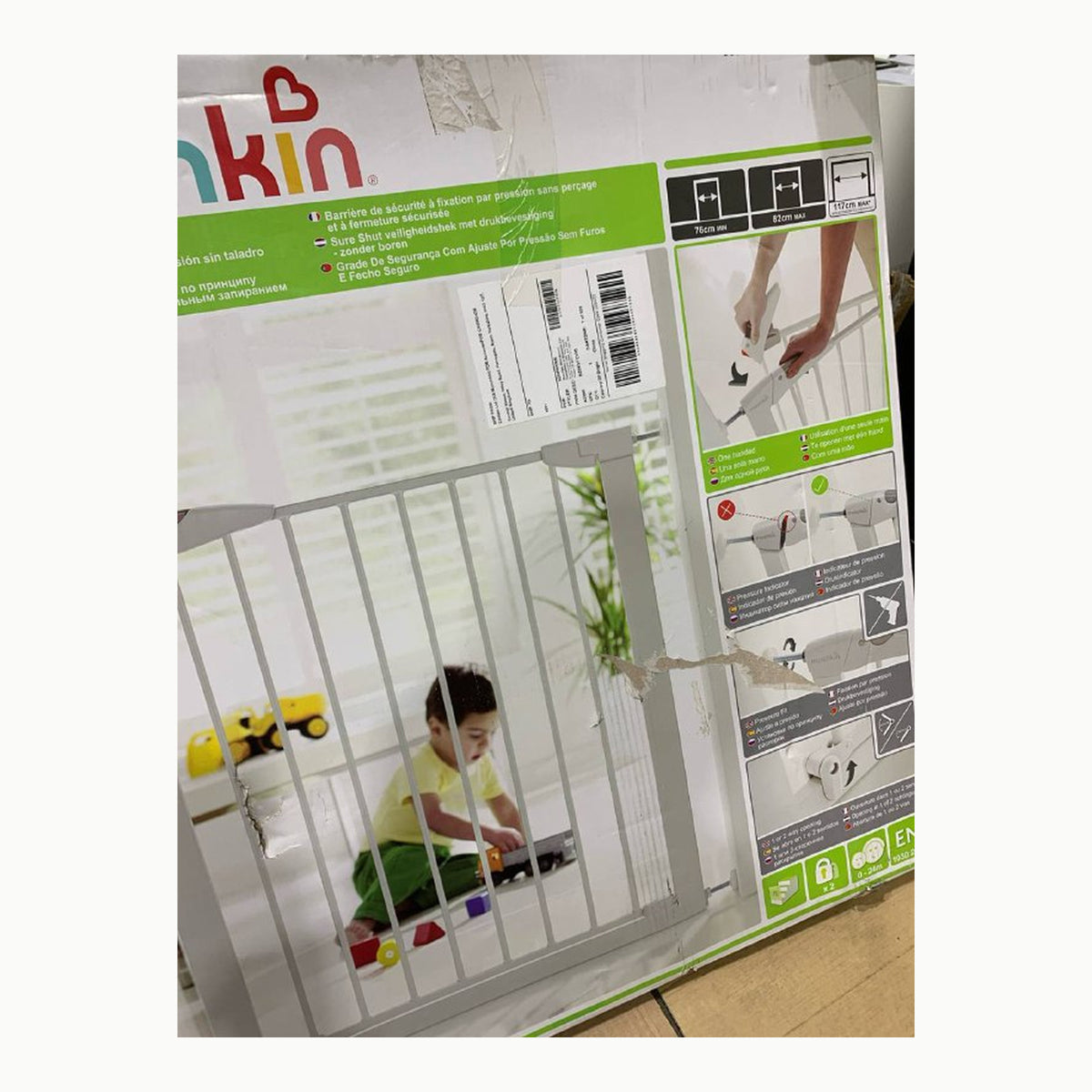 Munchkin Valla de Seguridad Infantil, Barrera de Escalera para Bebés