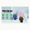 GMGXX Ventilador USB Pequeño con Pinza & 3 Velocidades, 4800mAh