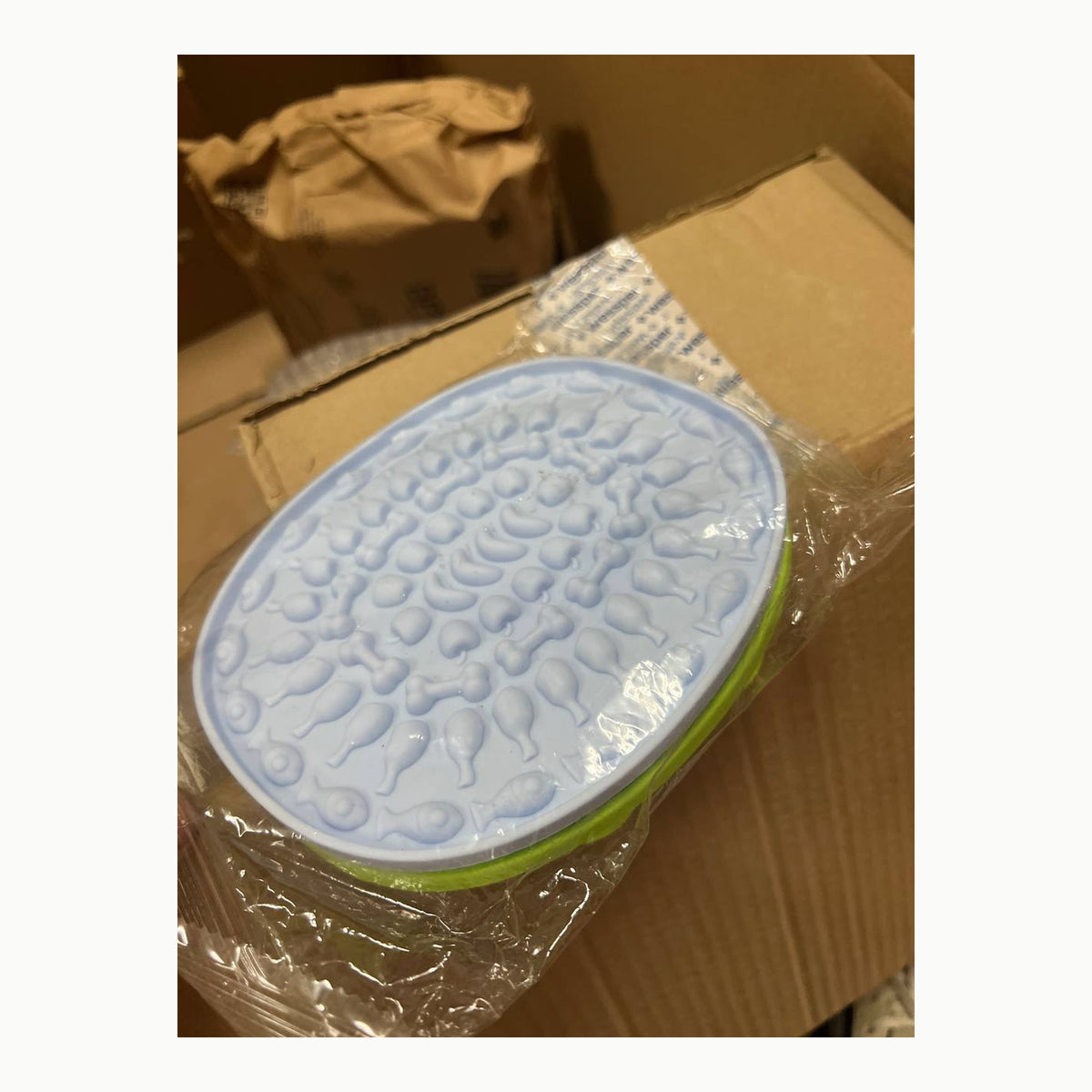 Bote de galletas para mascotas con diseño de huellas/huesos/pescado