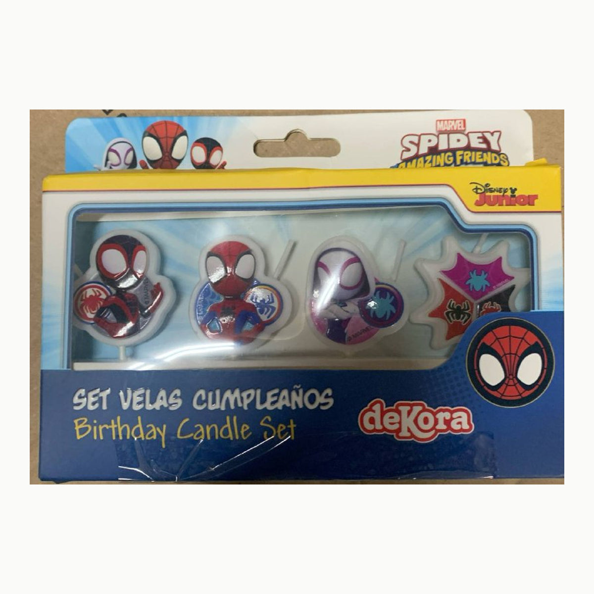 Spidey Set Velas dekora - Spidey Set de Velas de Cumpleaños, 4 Piezas