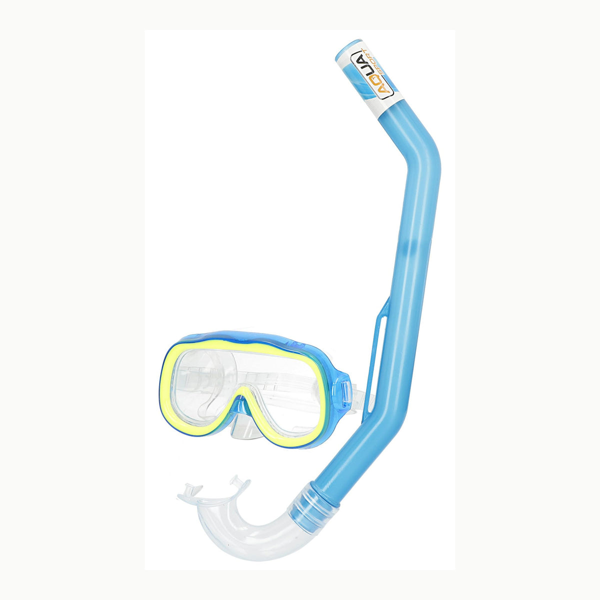 AKTIVE Aqua Sport Kit Gafas Snorkel niño, Azul y Amarillo, Incluye