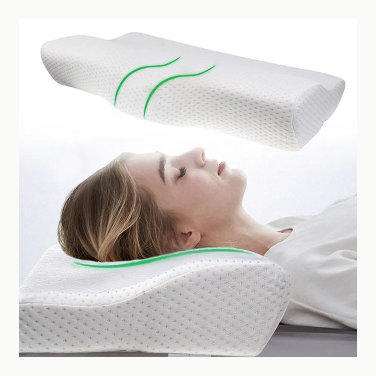 Azyvum Almohada Cervical Ergonómica para Cuello, Almohada Ortopedica