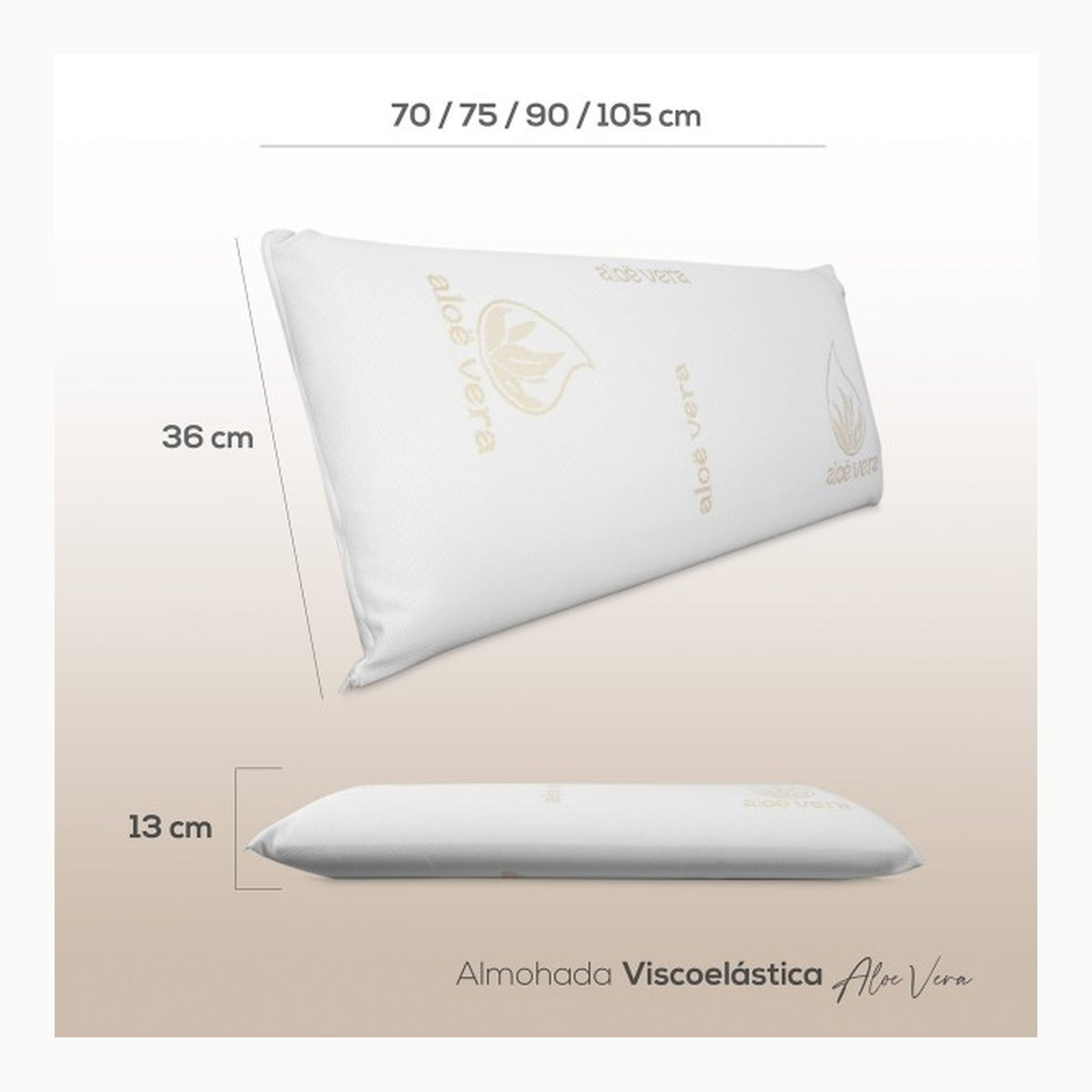 DUÉRMETE ONLINE - Almohada Viscoelástica Aloe Vera Visco \| Máximo