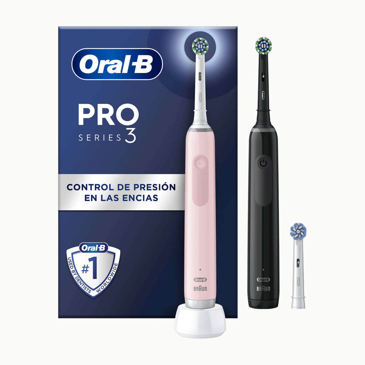 Oral-B Pro 3 Cepillo de Dientes Eléctrico Negro con Mango Recargable