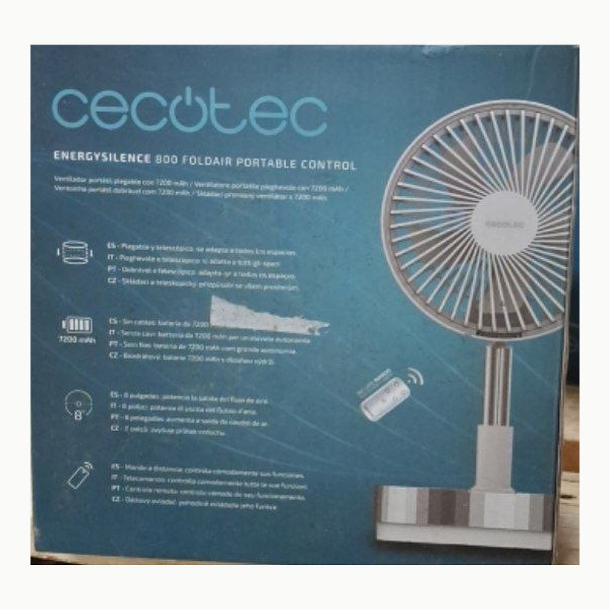 Ventilador Plegable Cecotec Ventilador Portátil Plegable con Mando a