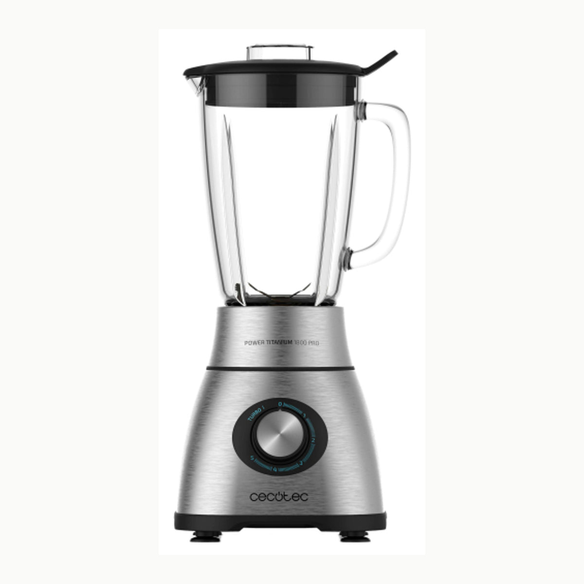 Cecotec Batidora de Vaso Power Black Titanium 1300Max W. 1300 W, 2