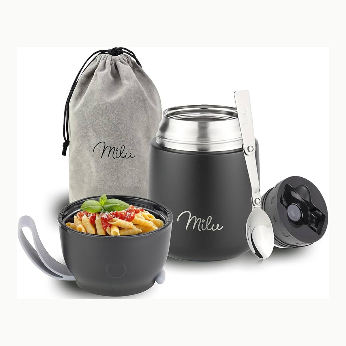 Milu Termo para Comida 300ml, 440ml, 450ml, 650ml, 800ml Taza