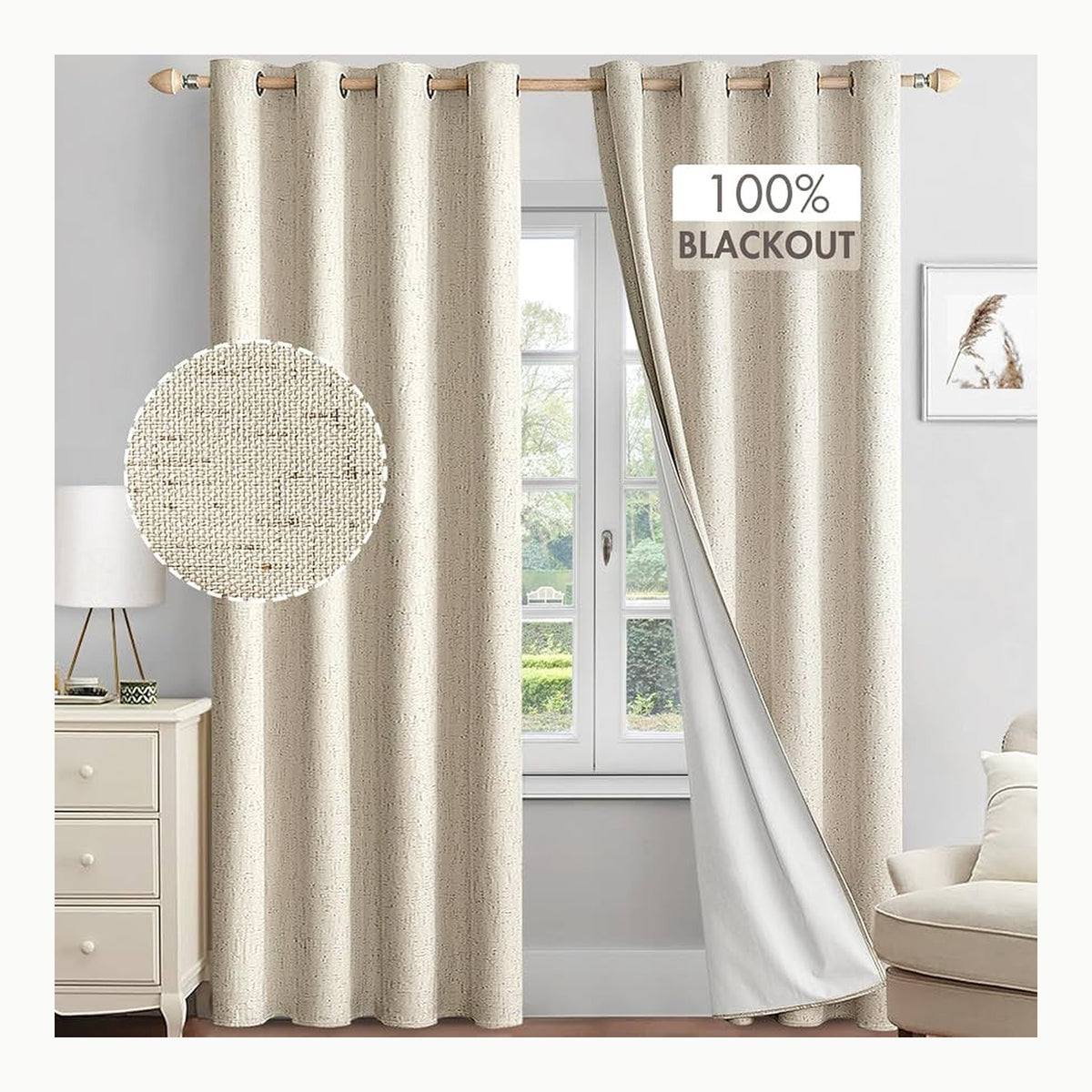 Cortinas Opacas MIULEE Cortinas Salon Opacas 2 Piezas Modernas 140x260