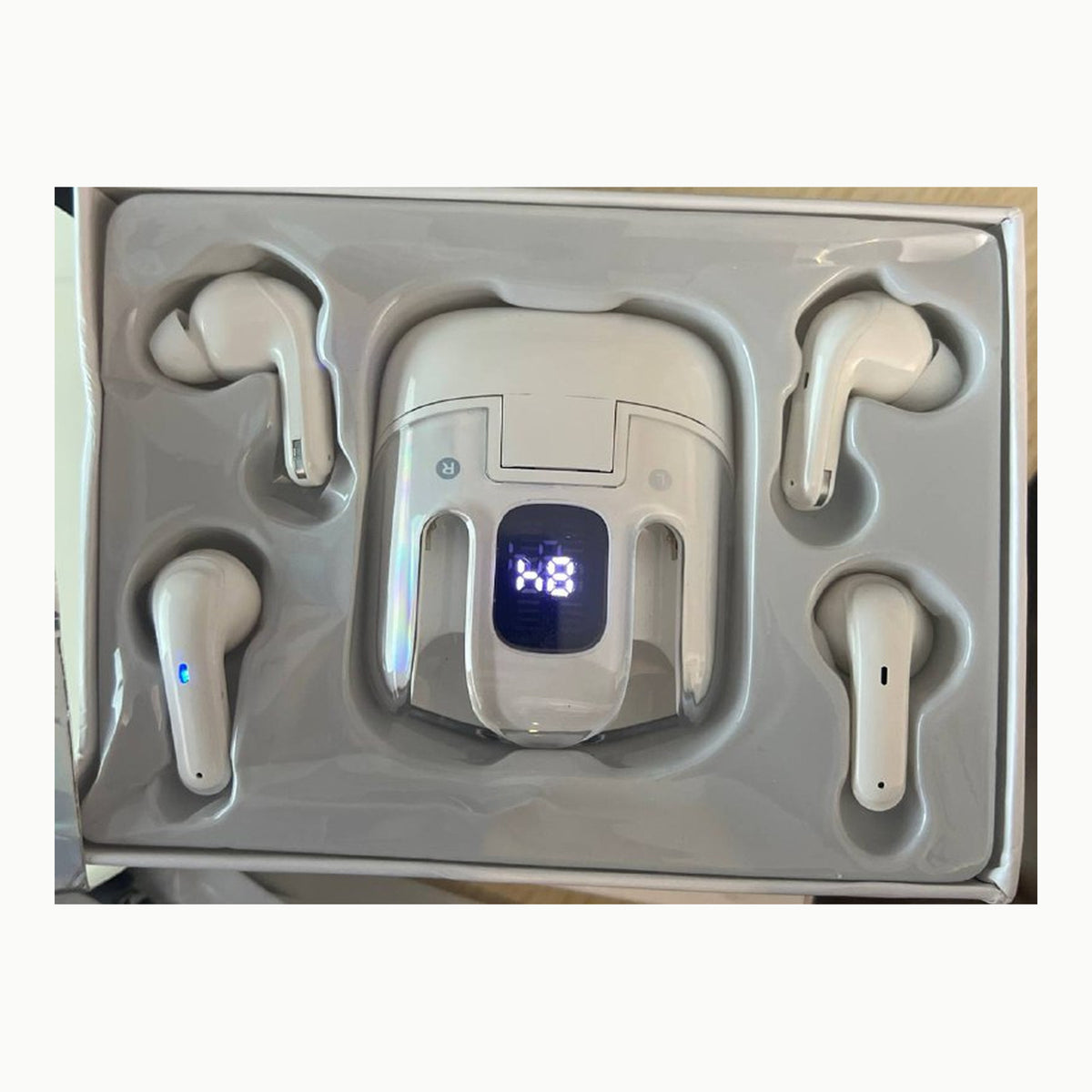 KLYX9 Auriculares Dobles Inalambricos - 4 en 1 Caja Carga Dual 80H