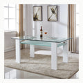 Mesa comedor 150 patas blancas cristal templado