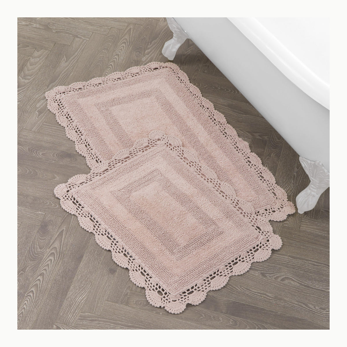 Badteppich gehäkelt Laura Ashley Badteppich, gehäkelt, Baumwolle, 43 x