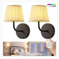 Comely Apliques Pared Interior Madera, 2 Piezas Lámpara de Pared E27