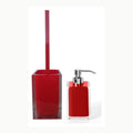 Gedy Auckland - Dispensador de jabón de baño, Rojo, 16,2 x 7 x 7 cm