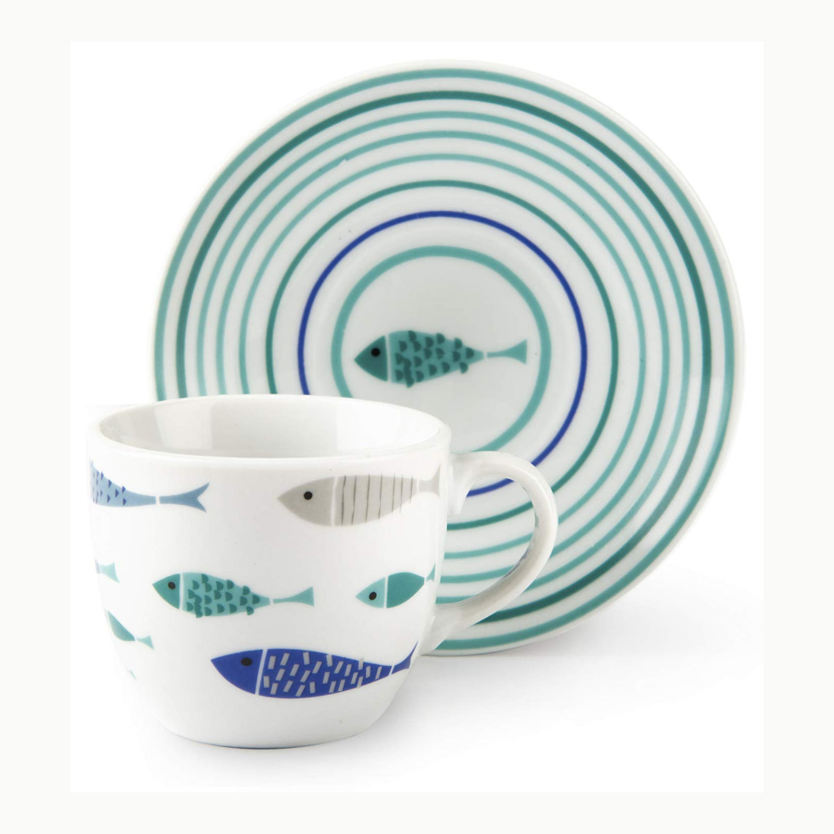 Excelsa Ocean Set Sale/Pepe, Ceramica, Azzurro, 2 unità