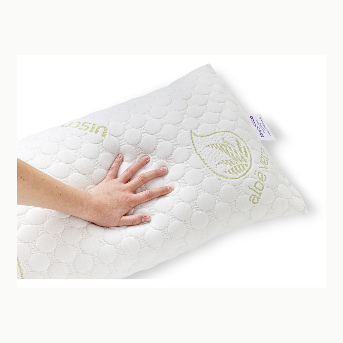 Todocama - Almohada viscoelástica Aloe Vera con Copos 100%