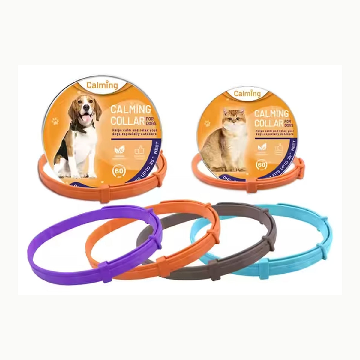Swiftctrl Collar calmante para gatos, 4 piezas, antiestrés con