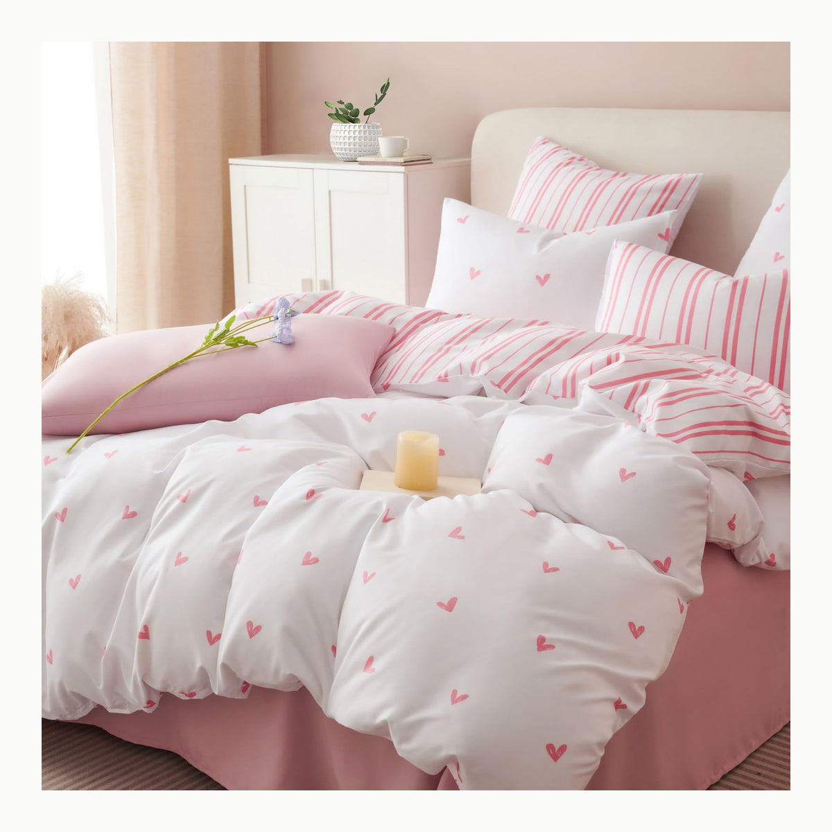 Freyamy - Funda nórdica de 240 x 260 cm y 2 fundas de almohada de 65
