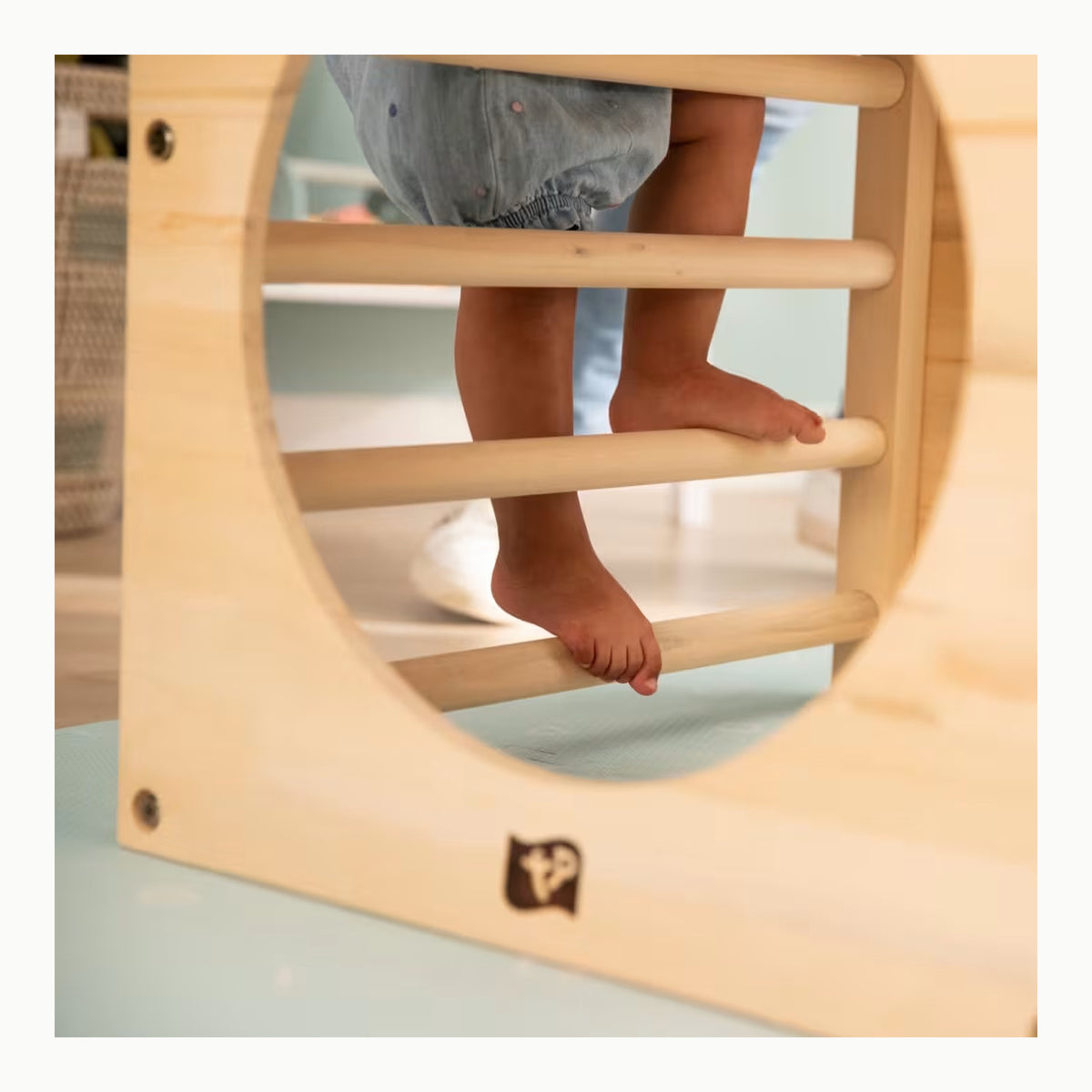 mamabrum Cubo de Escalada para Niños - Gimnasio Madera con Túnel