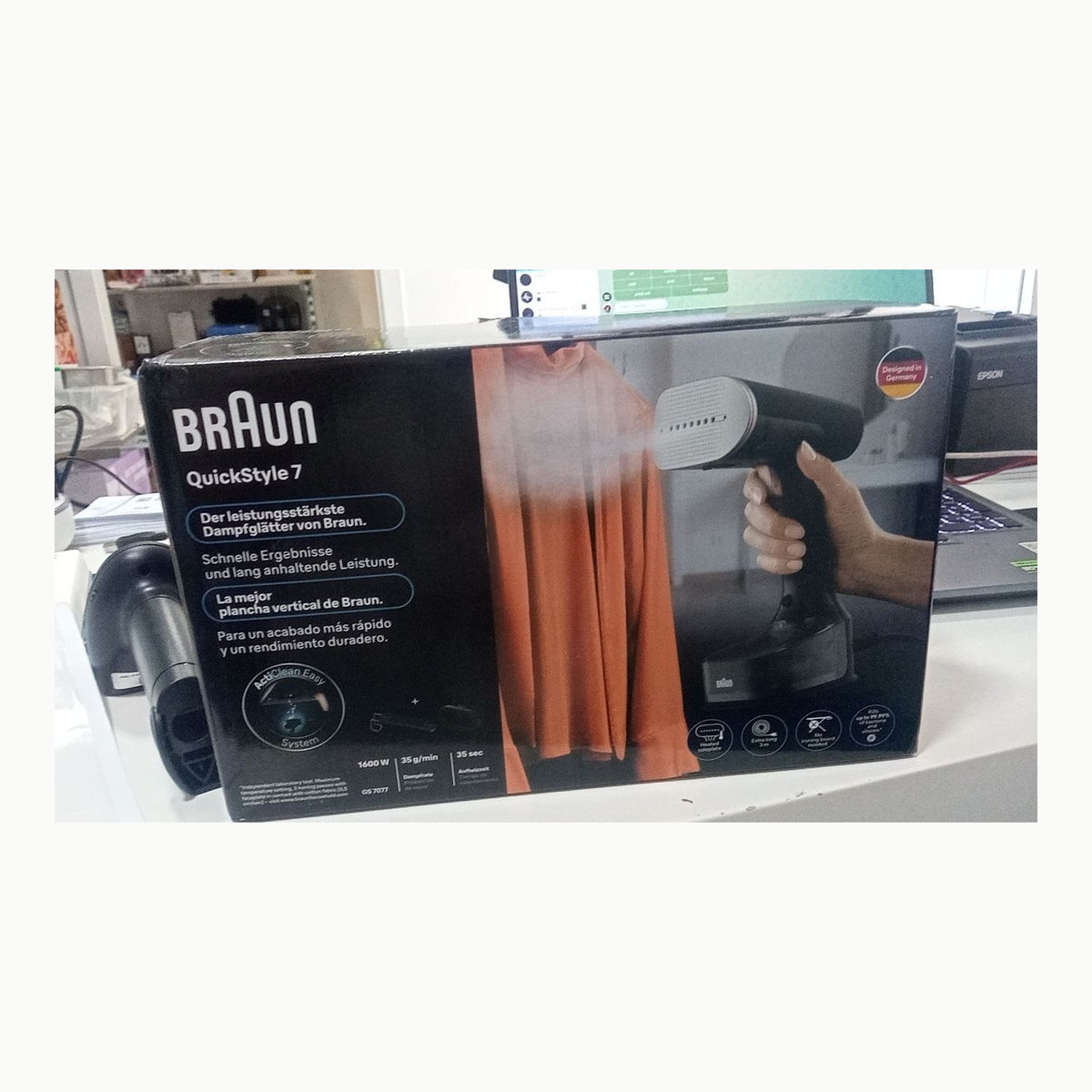 Braun QuickStyle 7 GS7077BK, Plancha de Vapor Vertical con Suela