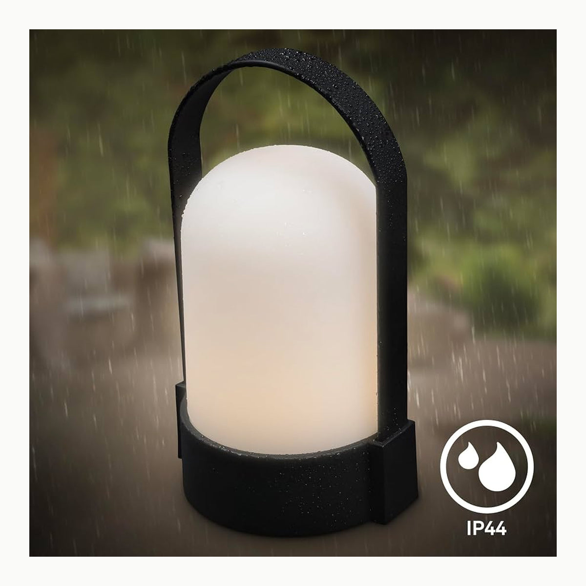 BRILONER - Lámpara de mesa LED inalámbrica IP44, táctil, regulable