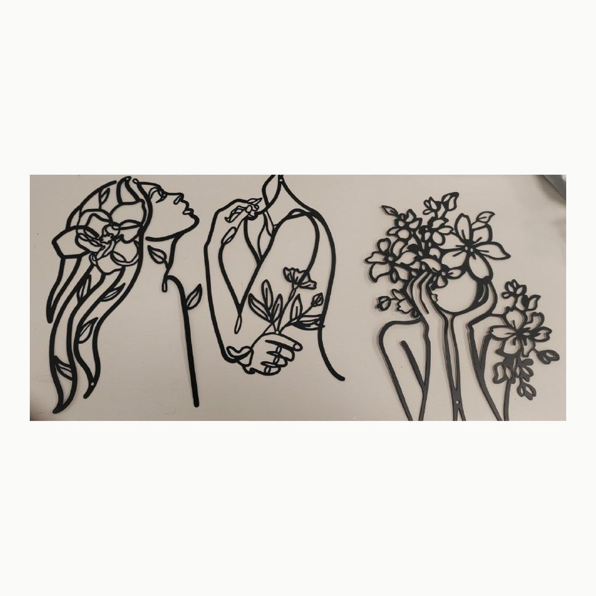 Minimalistische Wandkunst Photect 3 Stück Minimalistische Frau
