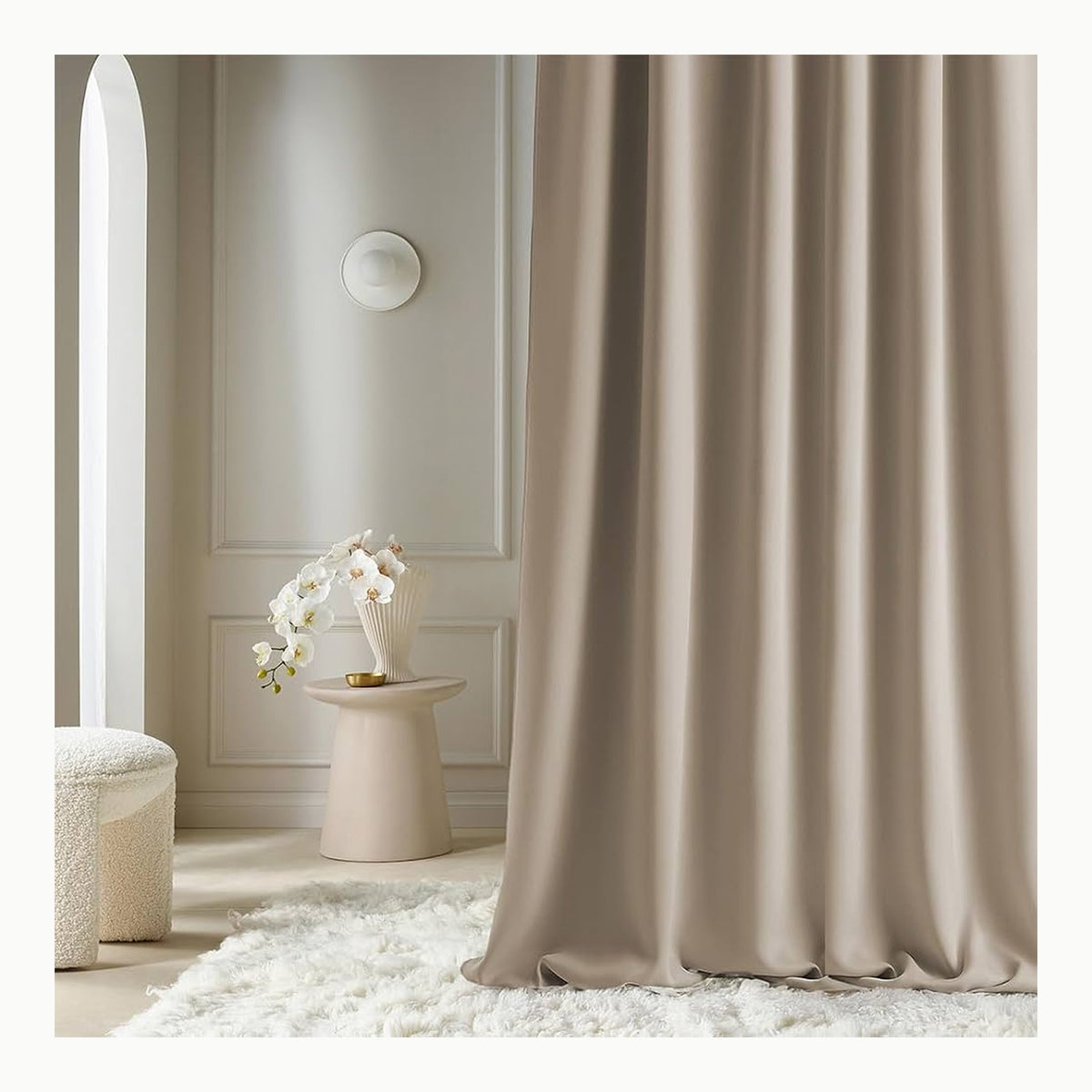 ROOM99 Cortina con Ojales Plateados Aura 140 x 240 cm Ancho x Alto
