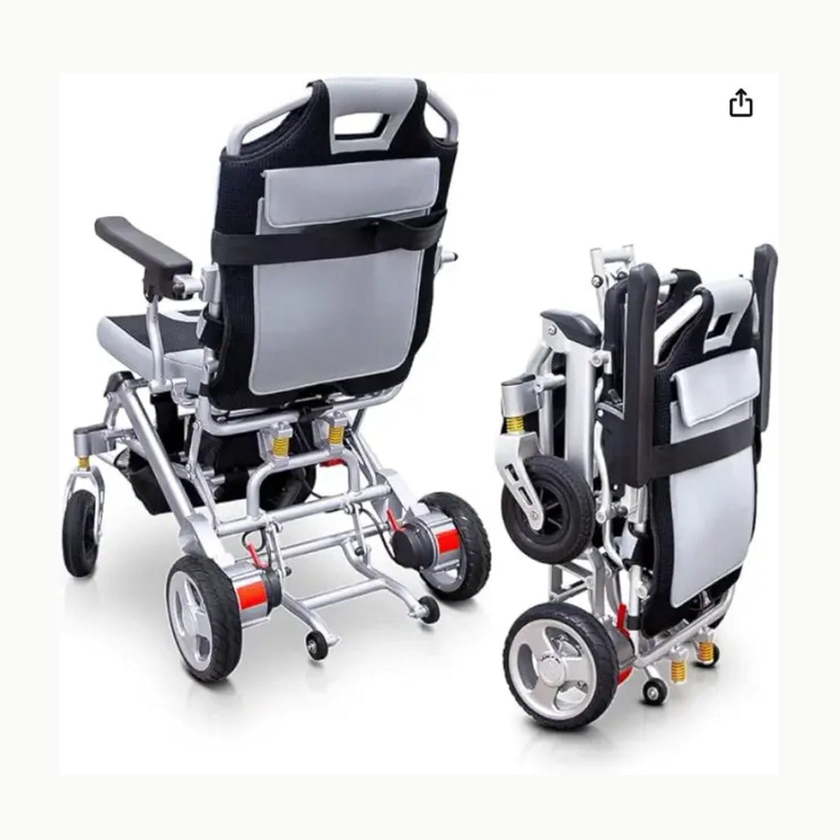 QUIRUMED Silla de ruedas plegable para traslado, Reposapiés