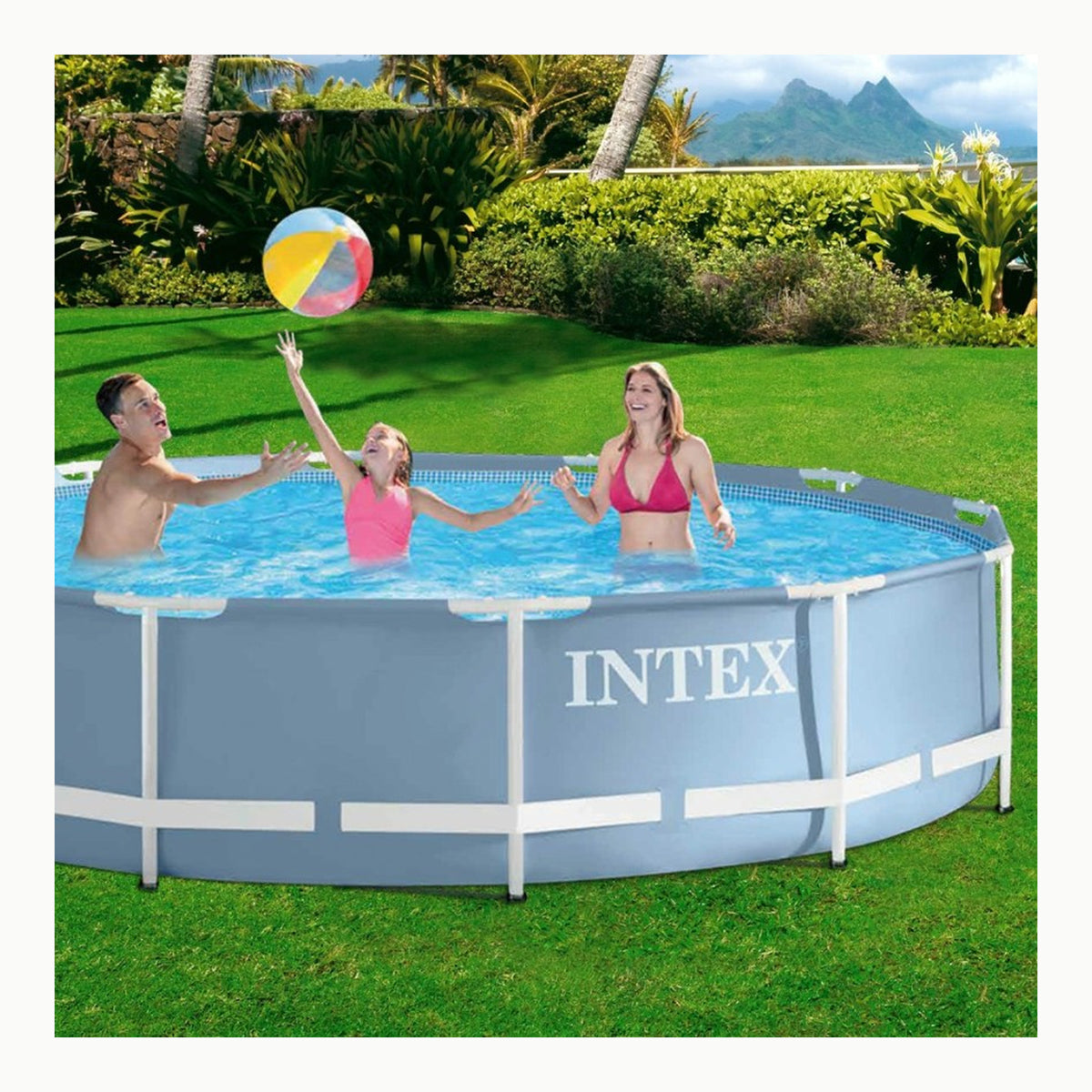 Piscina hinchable redonda infantil azul Intex