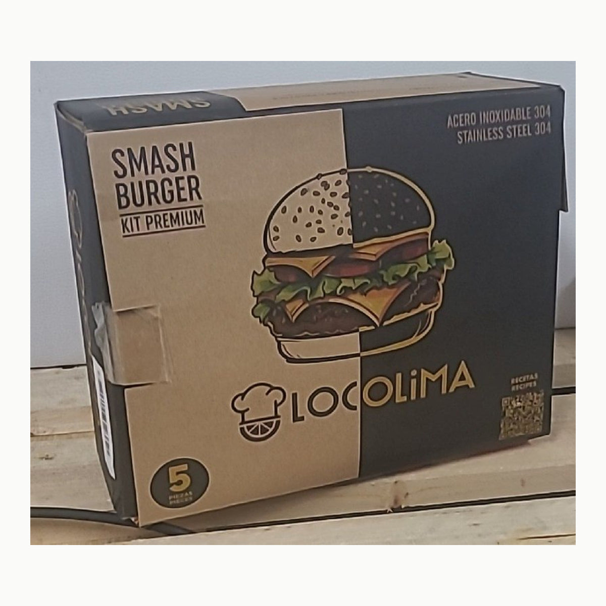 LOCOLIMA Smash Burger Kit Premium de 6 Piezas, Molde para Burger