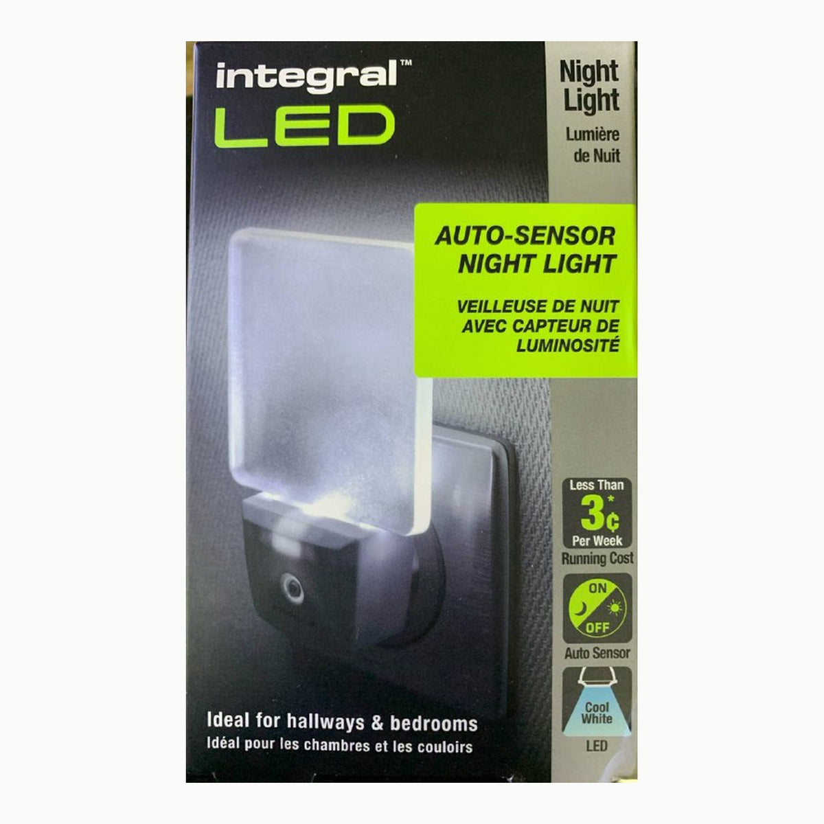 Nachtlichter mit Sensor Integral LED-Nachtlichter, 2er-Pack, steckbar