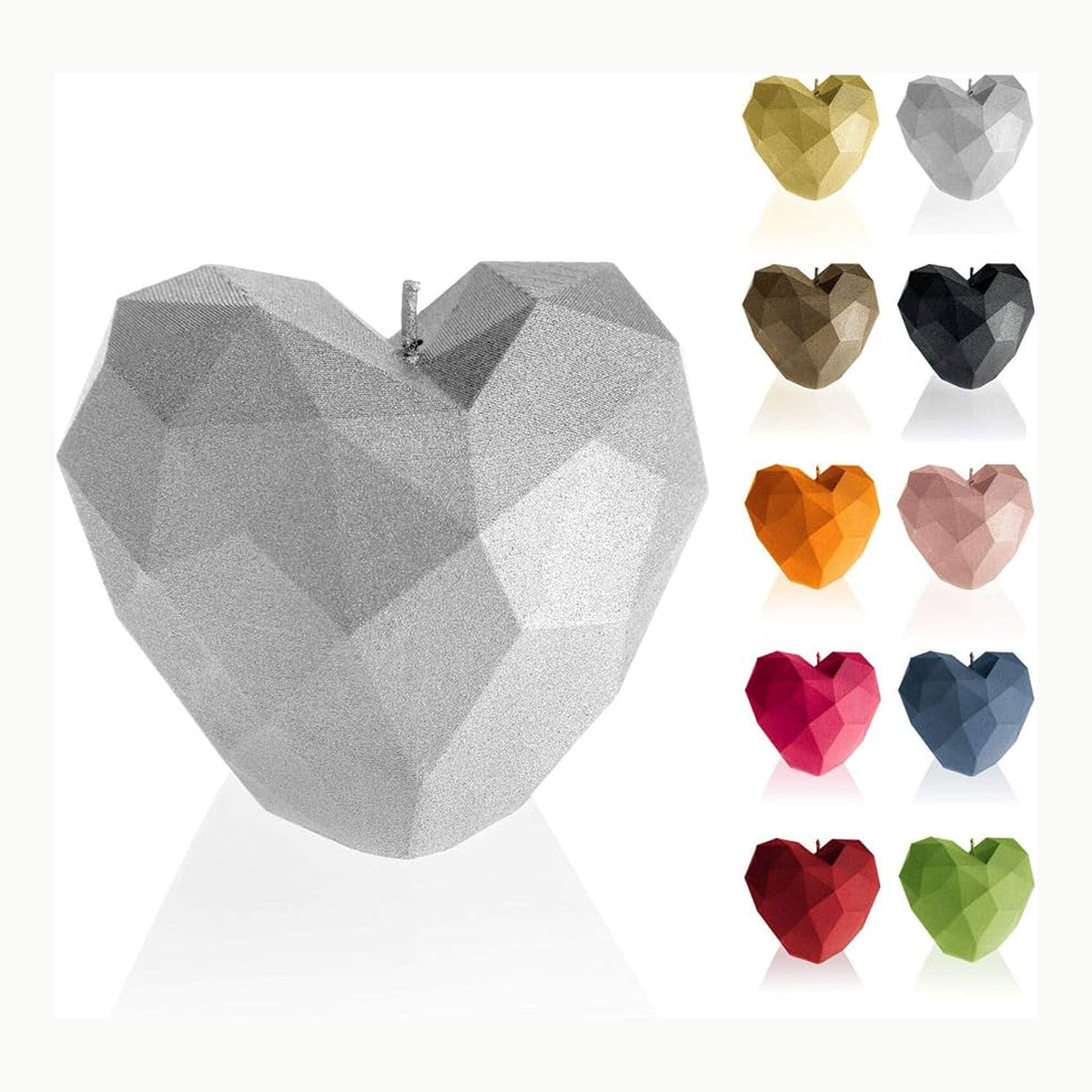 Vela Corazón Candellana Heart Low-Poly - Vela para San Valentín