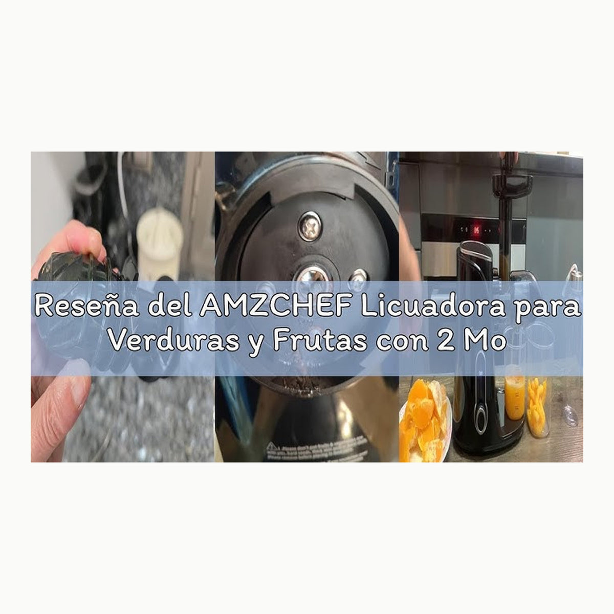 Licuadora Prensado Frio AMZCHEF Licuadora para Verduras y Frutas con 2