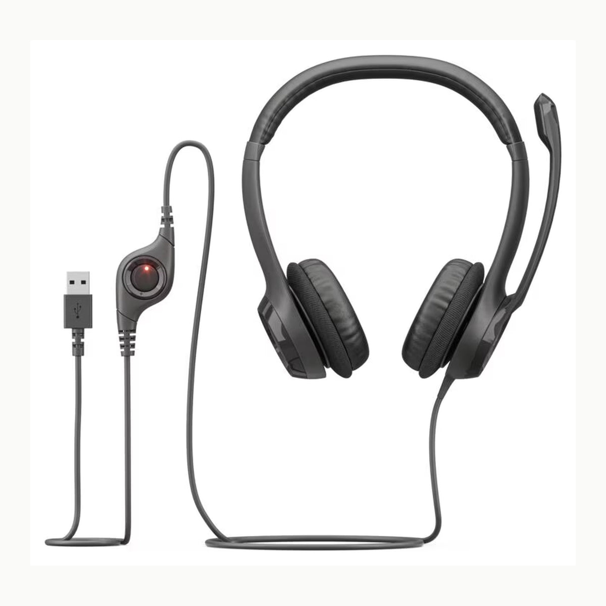 Logitech H340 Auriculares con Cable, Sonido Estéreo con Micrófono