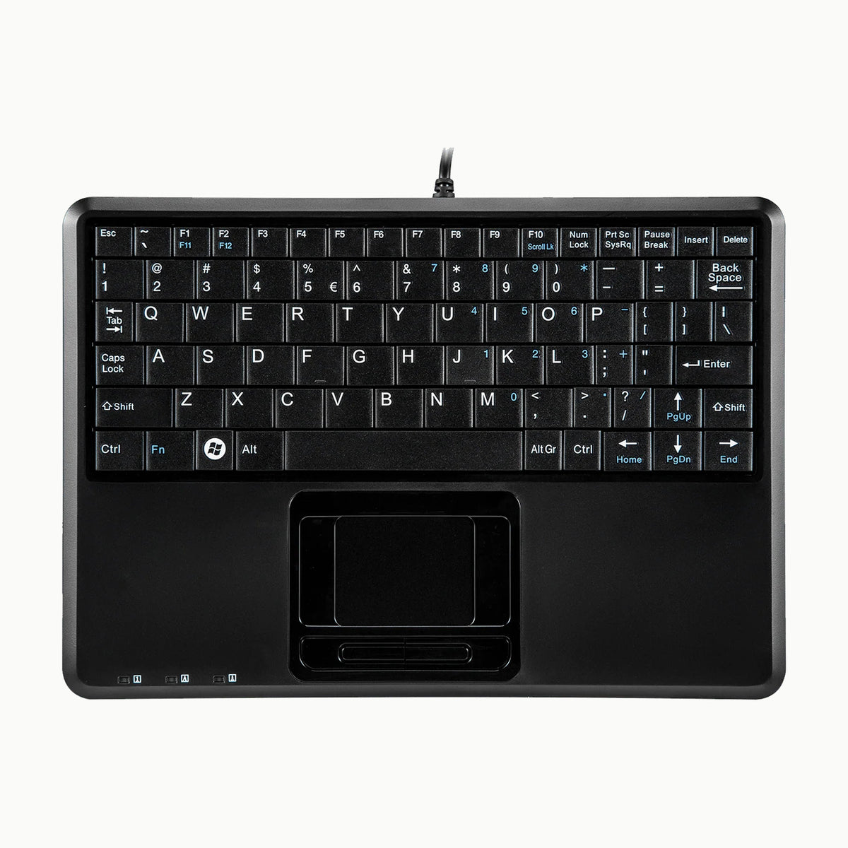 Perixx PERIBOARD-525 DE B Kabelgebundene Mini-USB-Tastatur mit