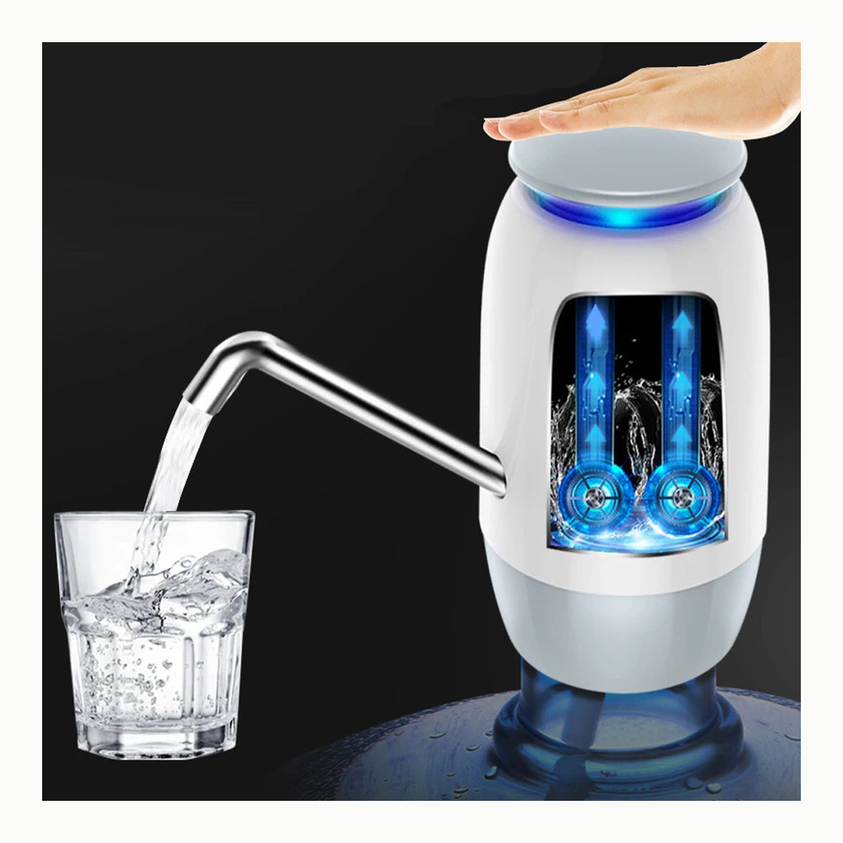NK Dispensador de Agua - Indicador LED, Batería 1200 mAh Recargable