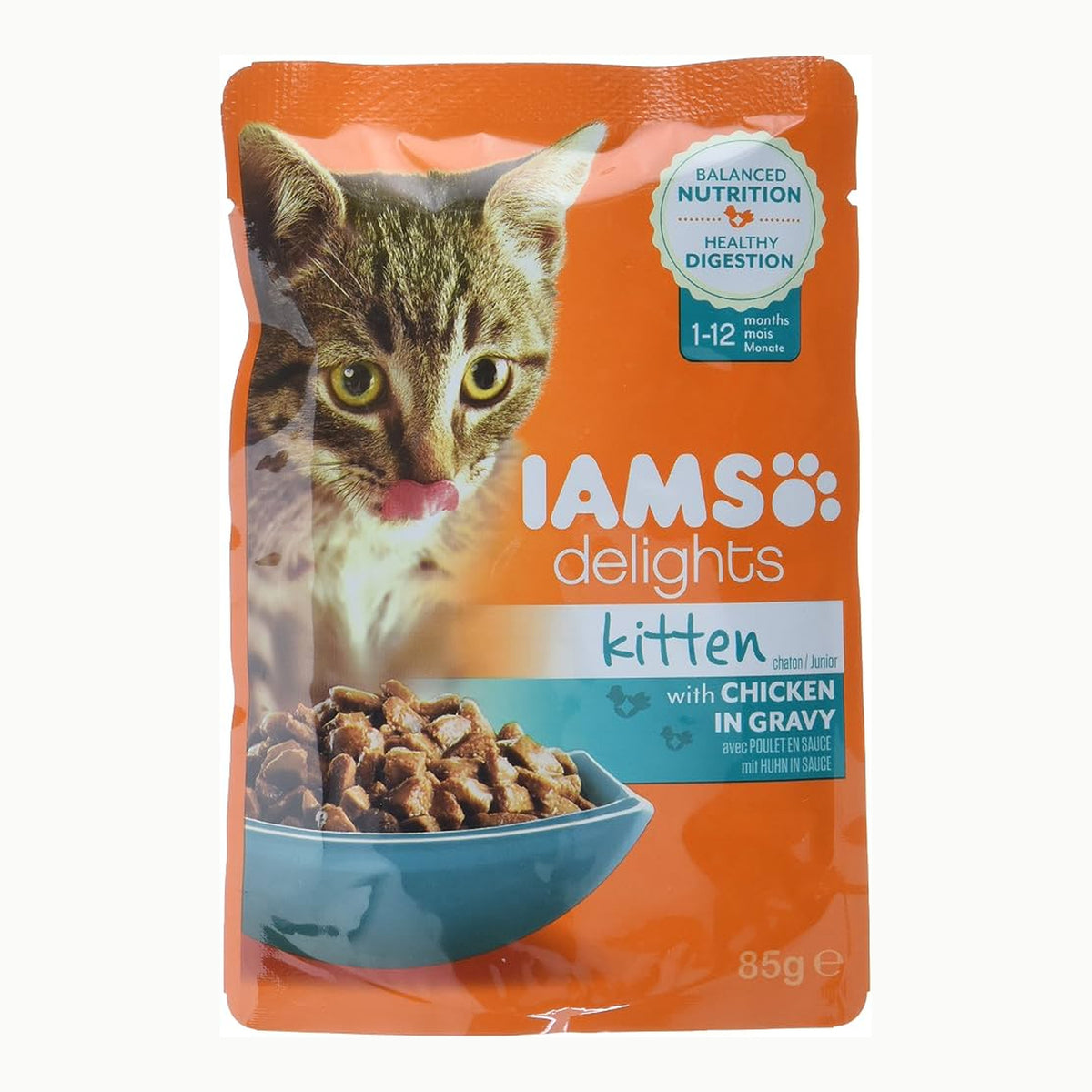IAMS Delights Kitten Nassfutter - Multipack Katzenfutter mit Huhn in